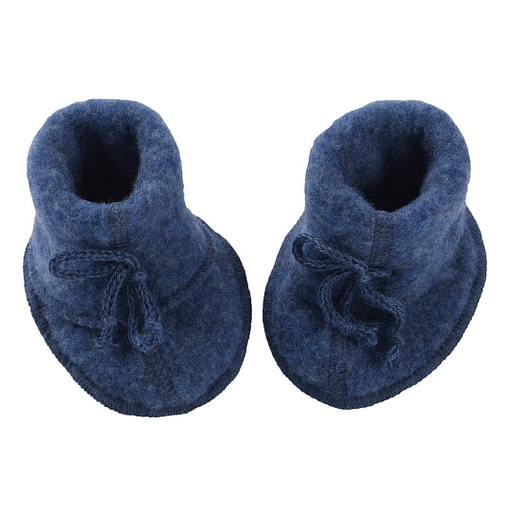 Scarpine in pile di lana blu