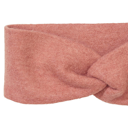 Fascia per capelli in lana merino rosa 23 dettaglio
